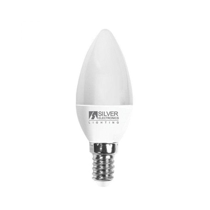 Candle LED Light Bulb Silver Electronics White light 6 W 5000 K