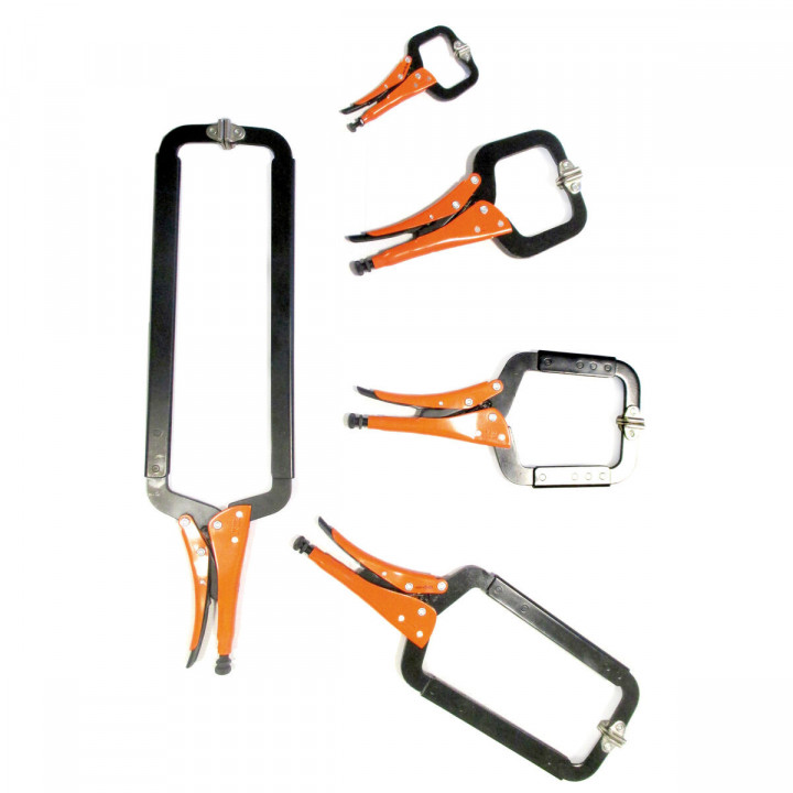 Prensa Sargento Grip-on 130 mm Cuello de cisne