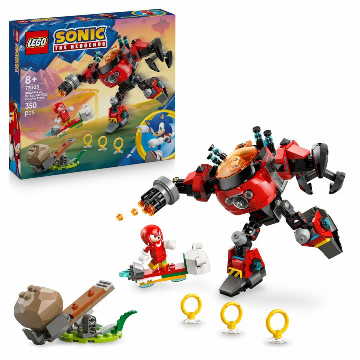 Konstruktionsspiel Lego 77005 Sonic Knuckles VS Dr. Eggman Egg Crusher Mech 350 Stücke