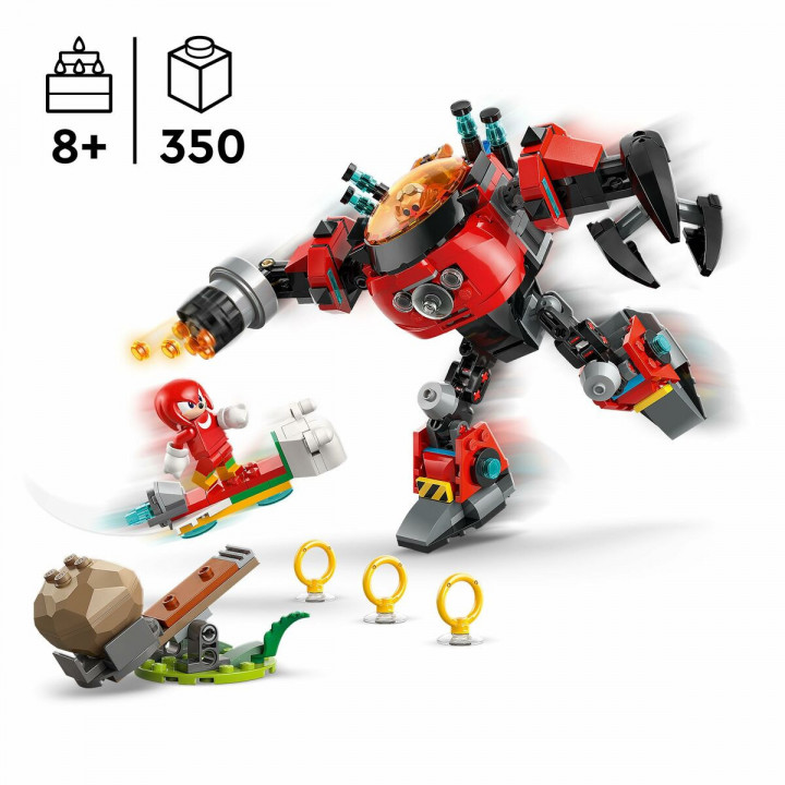 Set di Costruzioni Lego 77005 Sonic Knuckles VS Dr. Eggman Egg Crusher Mech 350 Pezzi