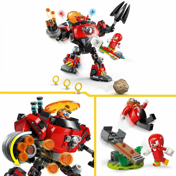 Set di Costruzioni Lego 77005 Sonic Knuckles VS Dr. Eggman Egg Crusher Mech 350 Pezzi