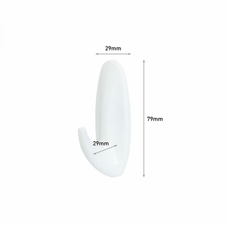 Hook for hanging up 3M 1,3 kg White Metal Plastic (2 Units)