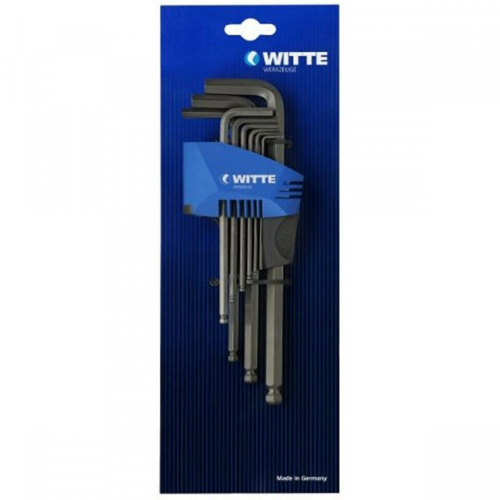 Inbussleutel Set WITTE 1,5-2-2,5-3-4-5-6-8-10 mm Zeshoekig Inbussleutel Set 9 Onderdelen