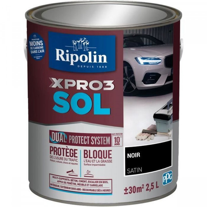 Peinture d'Apprêt Ripolin Noir Satiné