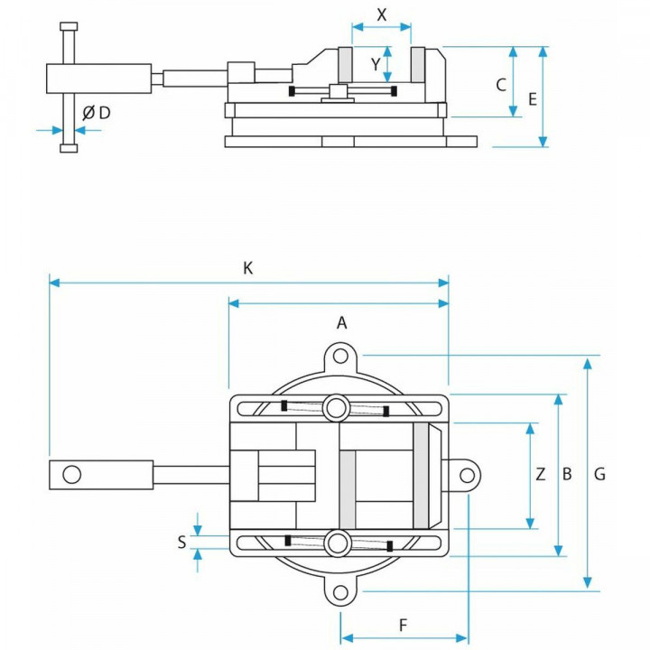 Schraubstock KANCA Drillo 100 mm