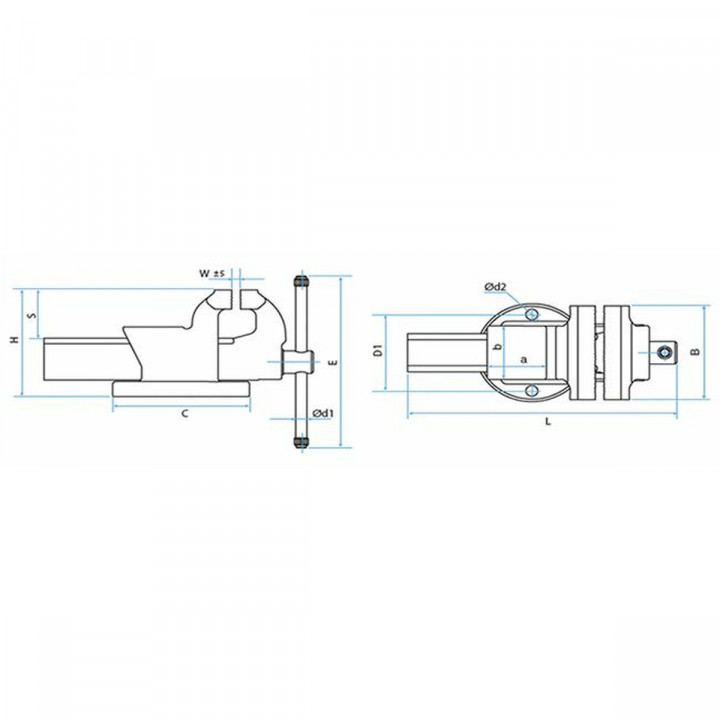 Carpenter's bench vice KANCA Castillo 125 mm