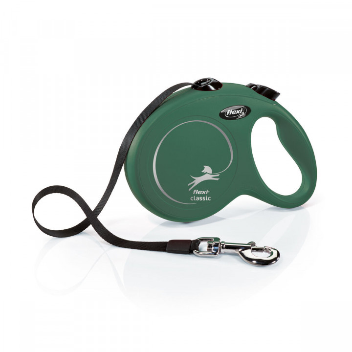 Dog Lead Flexi Green L
