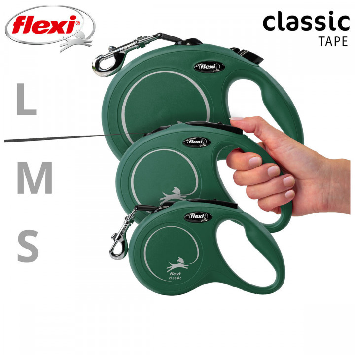 Dog Lead Flexi Green M