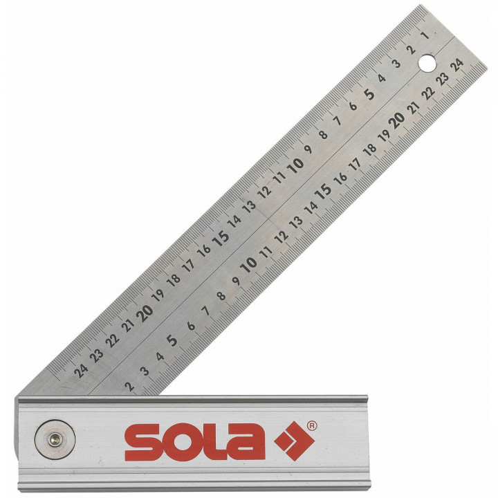 Squadra SOLA 25 x 17 cm Acciaio inossidabile Alluminio