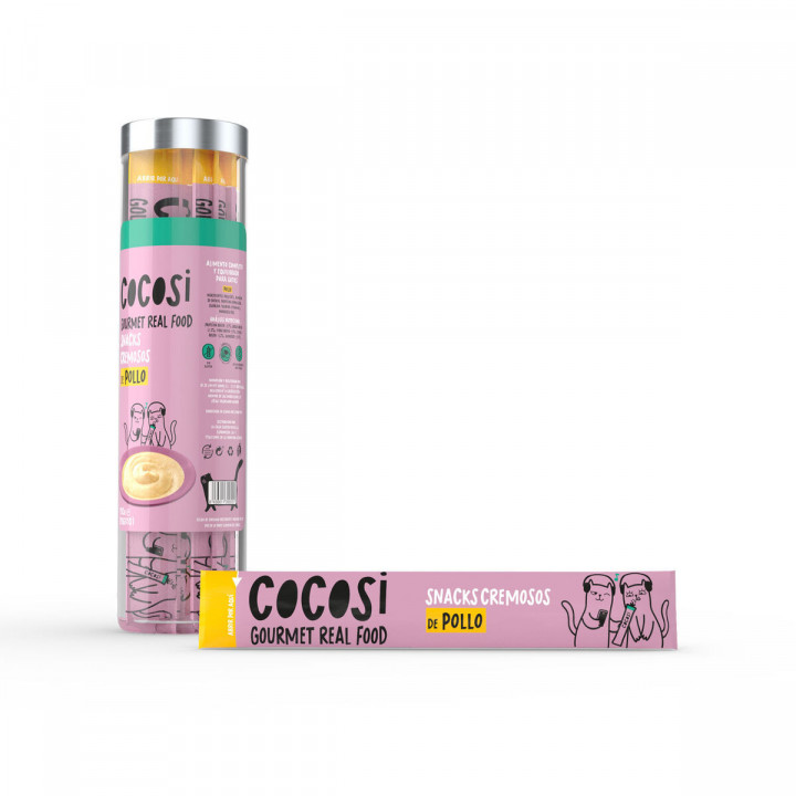 Spuntino per Cat Cocosi Gourmet Real Food Pollo 10 Pezzi (8 Unità)