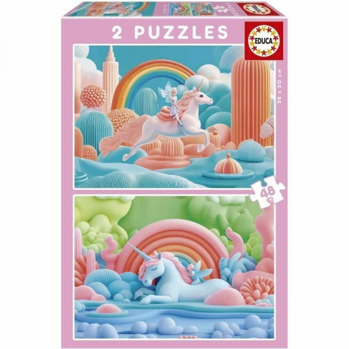 Puzzle Educa Magic Unicorns 48 Pezzi (2 Unità)