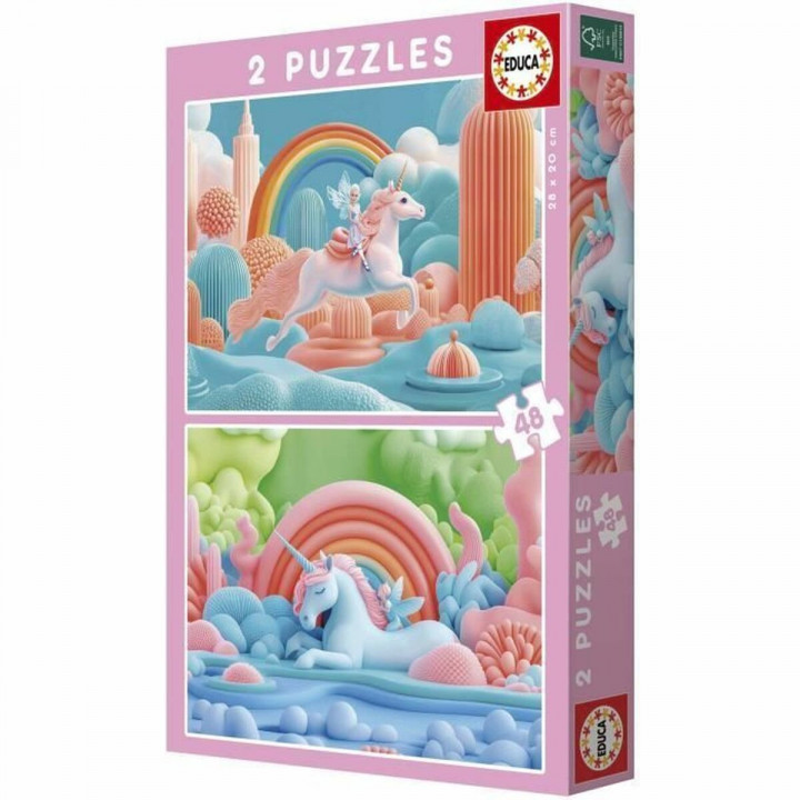 Puzzle Educa Magic Unicorns 48 Piezas (2 Unidades)