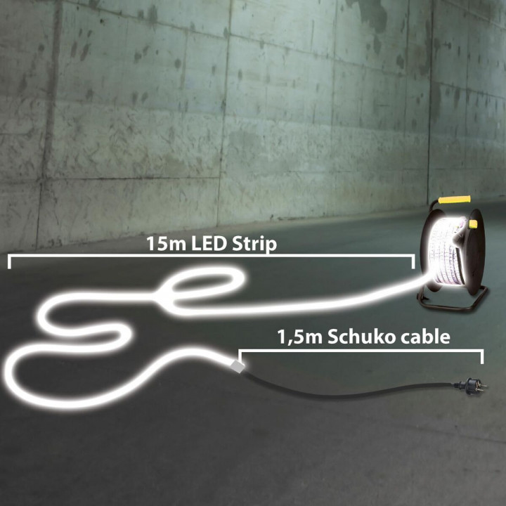 Bandes LED Stak 185 W 15 m Lumière LED 4000 K Noir Transparent