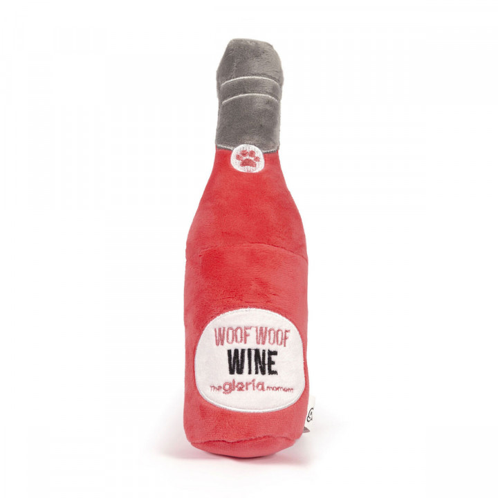 Knuffel voor honden Gloria WOOF WOOF WINE Rood Polyester