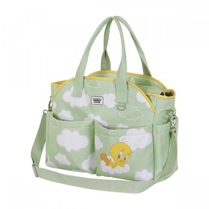 Borsa Fasciatoio per Pannolini Looney Tunes Tweety  Verde Innovativo e funzionale