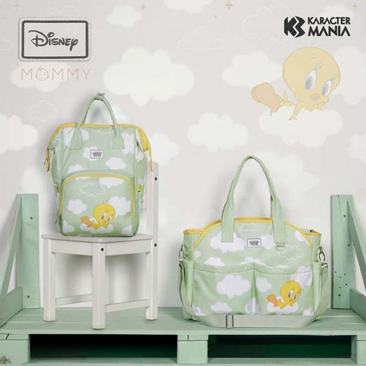 Borsa Fasciatoio per Pannolini Looney Tunes Tweety  Verde Innovativo e funzionale