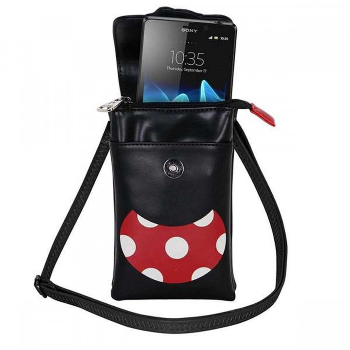 Sac pour téléphone portable Minnie Mouse Noir