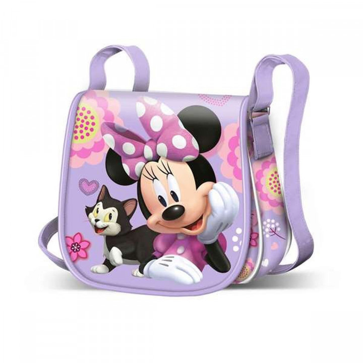 Borsa a Tracolla Minnie Mouse Lilla 16 X 17 X 6 CM