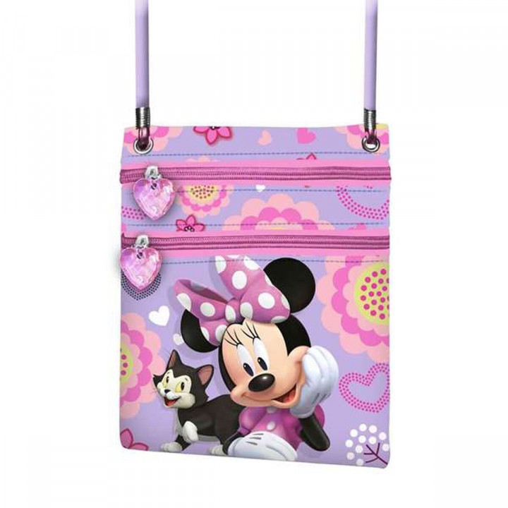 Borsa a Tracolla Minnie Mouse Lilla 17 x 15 x 4 cm