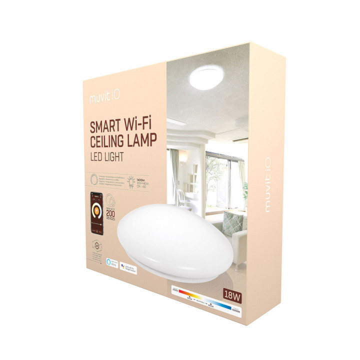 Plafondlamp muvit iO iO Wit Metaal Wi-Fi (2700 K) (6500 K)