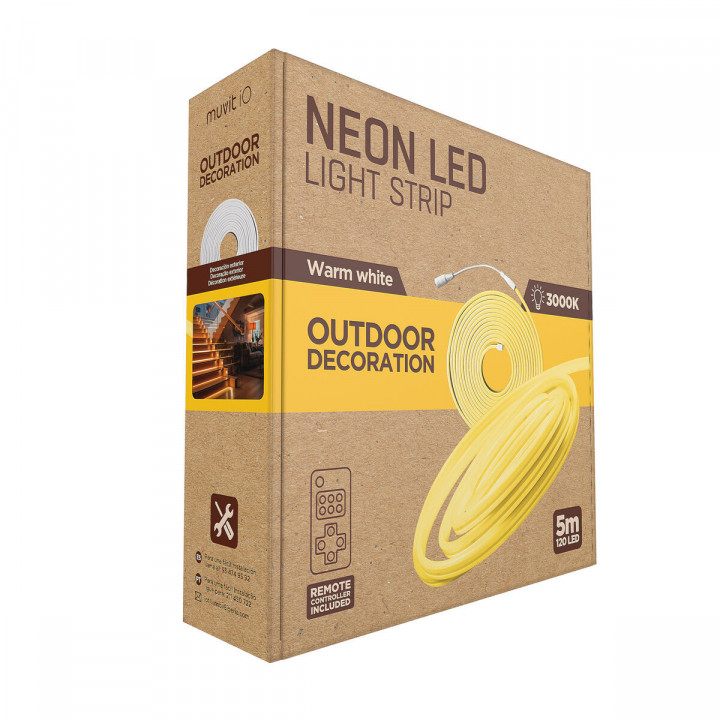muvit iO Tira LED NEON IP65 Blanco Cálido (3000W) 5m
