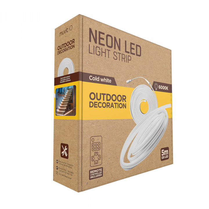 LED-Leisten muvit iO iO Kaltweiß Durchsichtig 5 m Neon