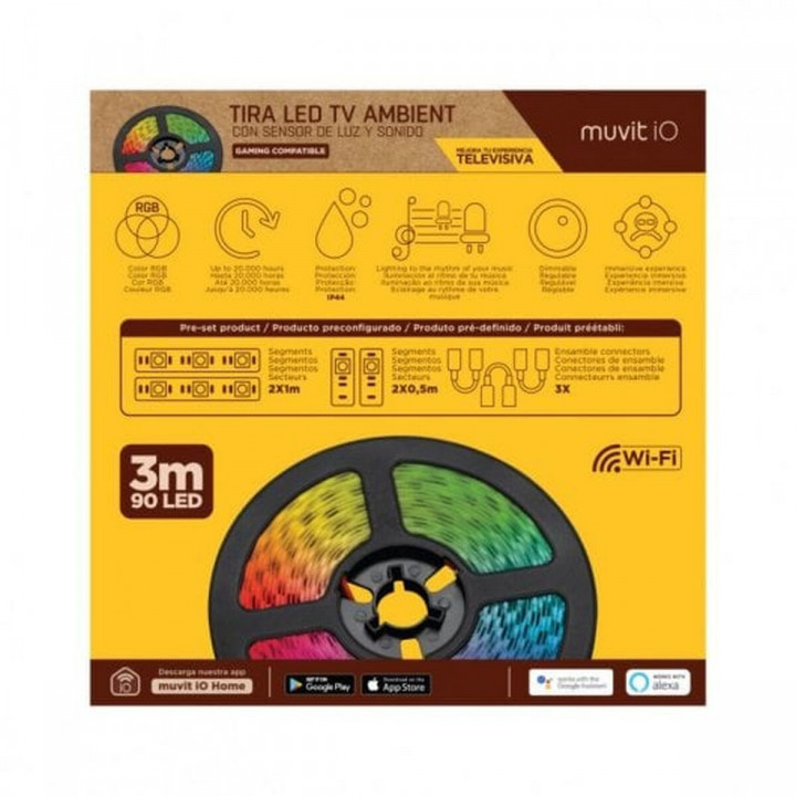 Strisce LED Muvit iO Nero 30 cm 3 m