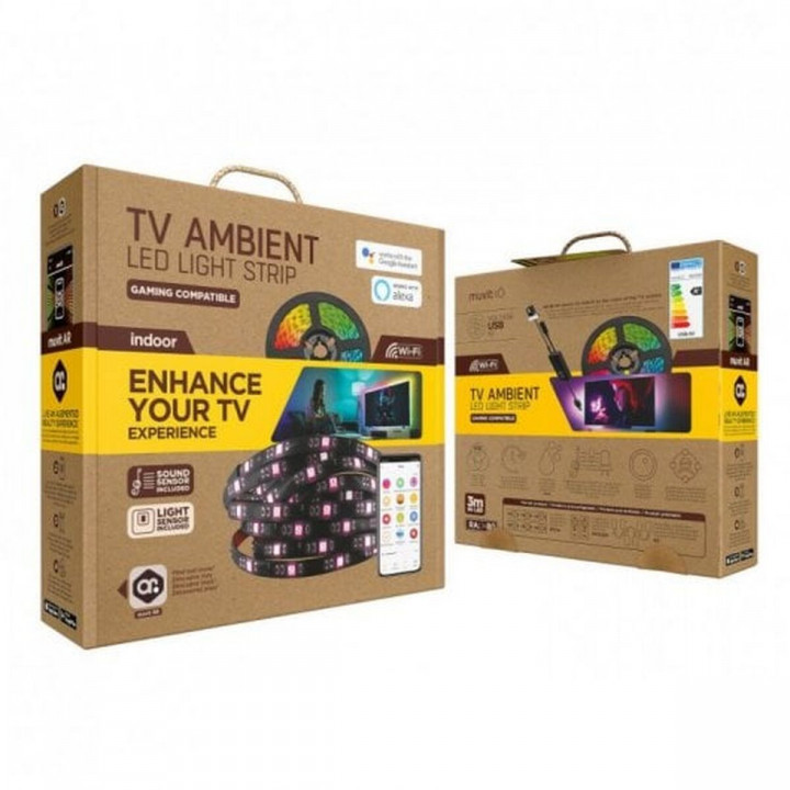 LED-strips Muvit iO Zwart 30 cm 3 m