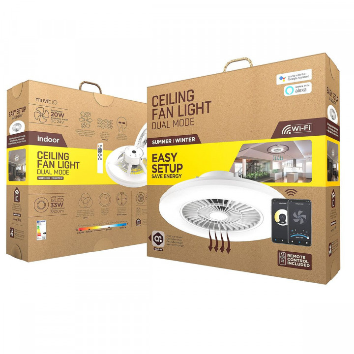 Ceiling Light Muvit iO White Wi-Fi