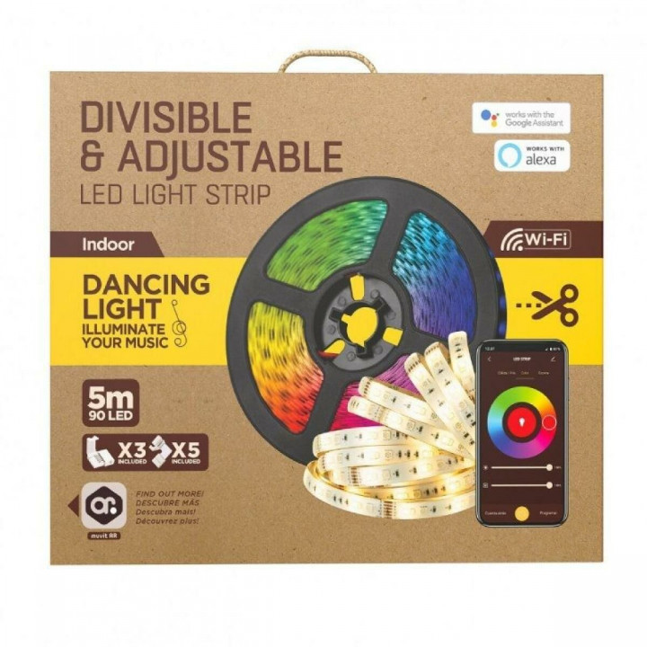 LED-strips Muvit iO Zwart Multicolour Gouden F 5 m