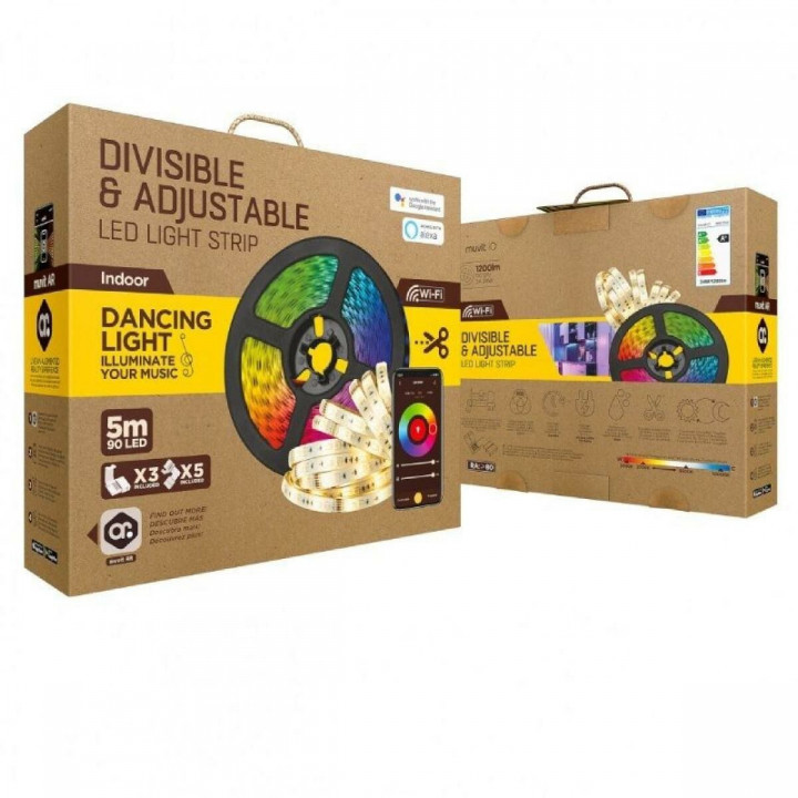 Bandes LED Muvit iO Noir Multicouleur Doré F 5 m