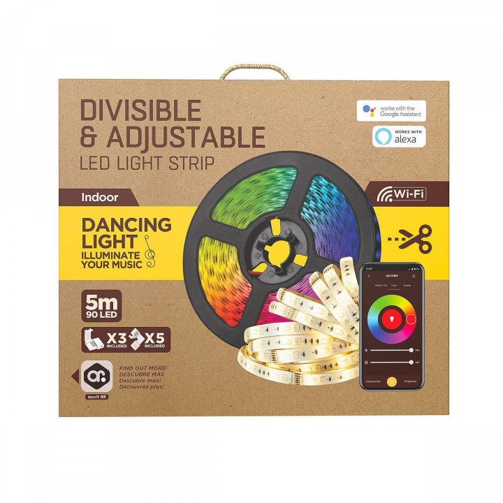 LED strips Muvit iO Black Multicolour Golden F 5 m
