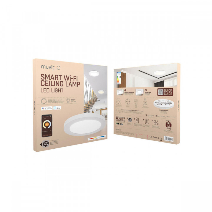 Spot encastré Muvit iO Blanc 30 W 3000 lm 330 mm Wi-Fi