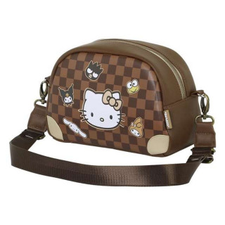 Borsa a Tracolla Hello Kitty Marrone 14 x 23 x 9 cm