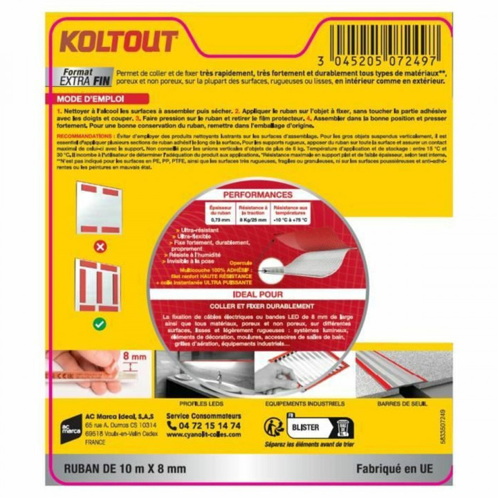 Double Sided Tape Cyanolit 10 m 8 mm