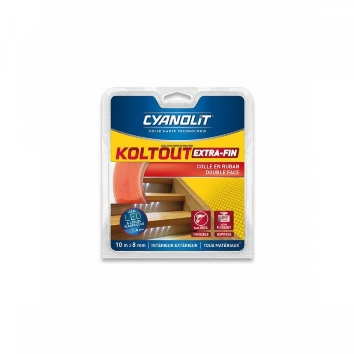 Doppelseitiges Klebeband Cyanolit 10 m 8 mm