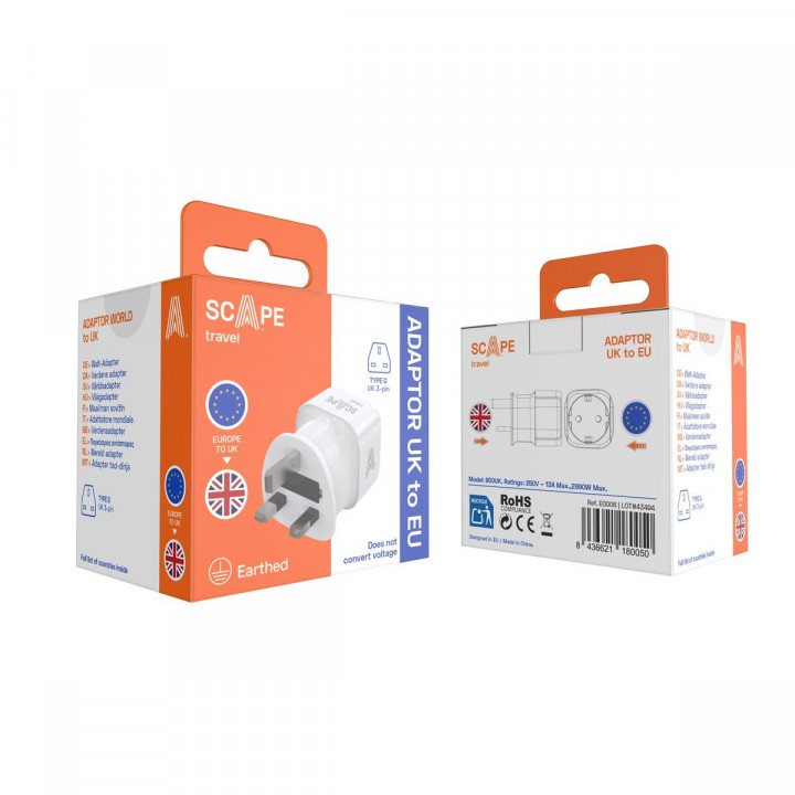 Stekkerdoos Scape Travel 850UK Plastic 13 A