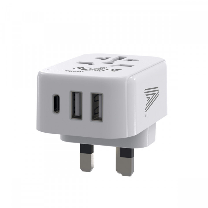 Plug adapter Scape Travel 830C-UK Plastic 150 W
