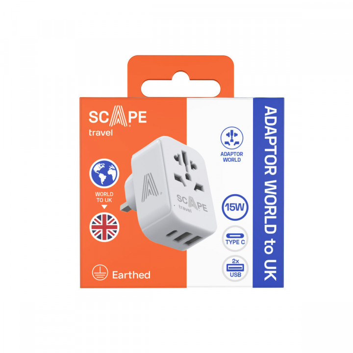 Multiprise Scape Travel 830C-UK Plastique 150 W