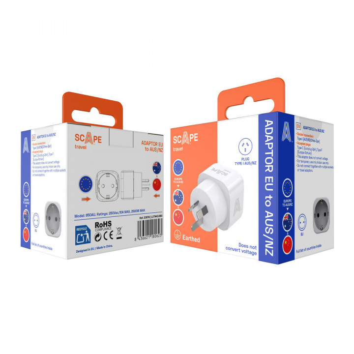 Multiprise Scape Travel 850AU Plastique 10 A