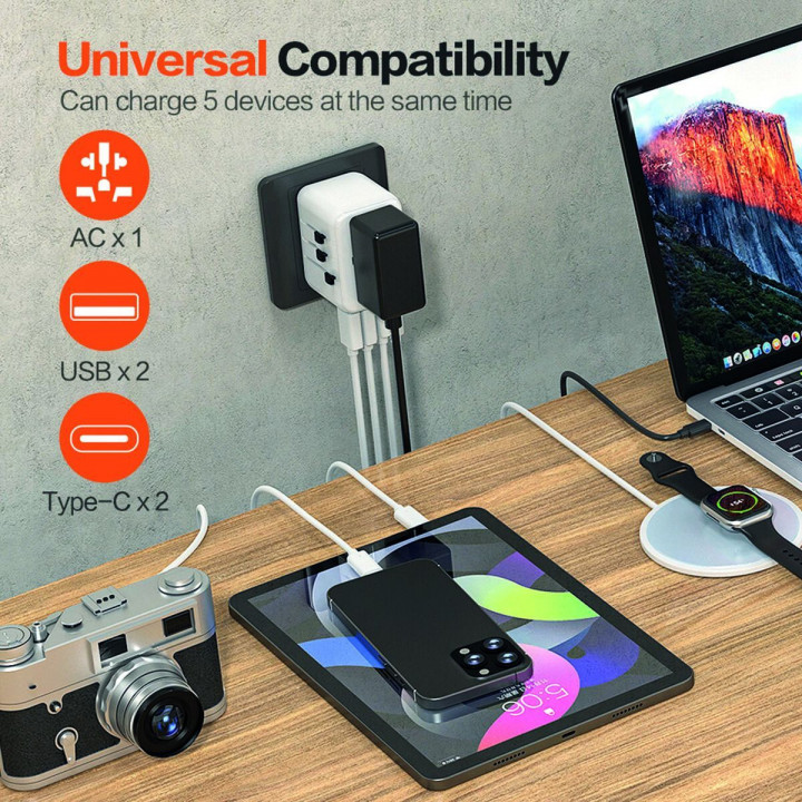 Multiprise Scape Travel 651UC Plastique