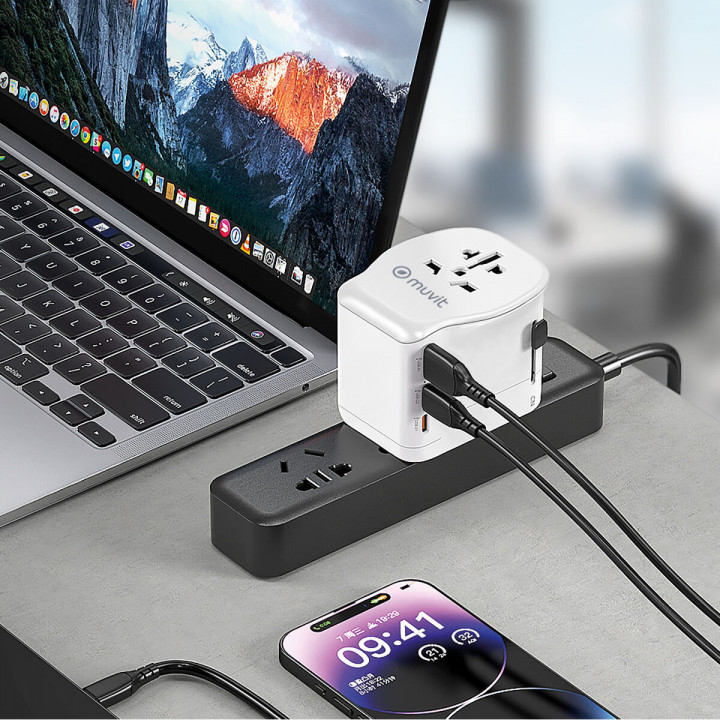 Plug adapter Muvit for Change Plastic 45 W