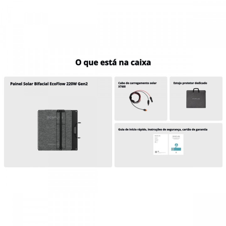 Panneau solaire photovoltaïque Ecoflow EFSOLAR220W-N 220 W Pliable Portable