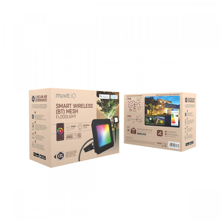 Foco Proyector Muvit MIOFLOD001 F Negro 20 W (2700 K) (6500 K)