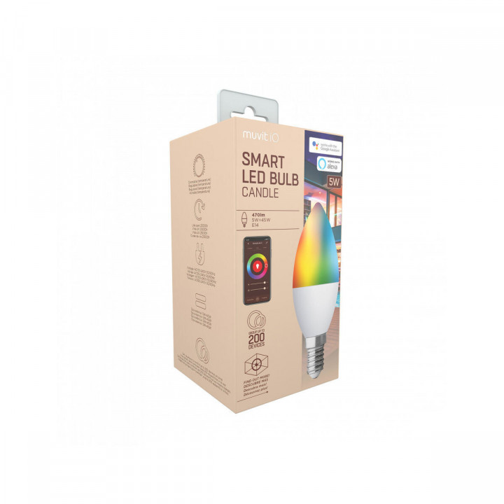 Smart Glühbirne Muvit MIOBULB006 Weiß Warmes Weiß RGB F 5 W E14 450 lm (2700 K) (6500 K)