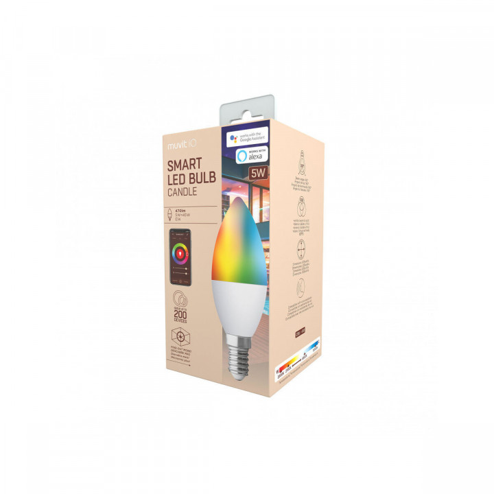 Smart Gloeilamp Muvit MIOBULB006 Wit Warm wit RGB F 5 W E14 450 lm (2700 K) (6500 K)