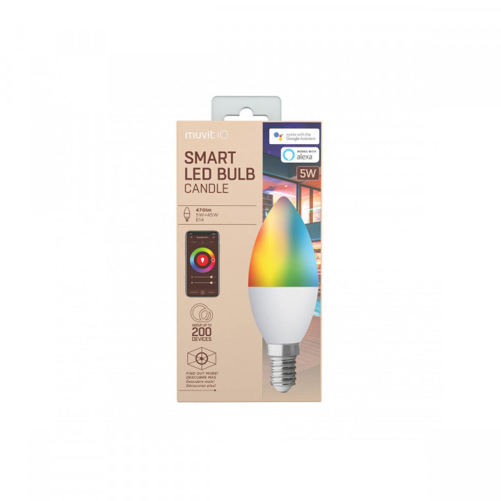 Lampadina Intelligente Muvit MIOBULB006 Bianco Bianco Caldo RGB F 5 W E14 450 lm (2700 K) (6500 K)