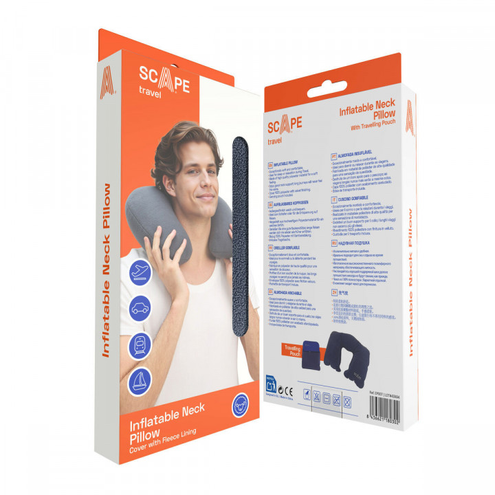 Cuscino Cervicale Scape Travel Grigio