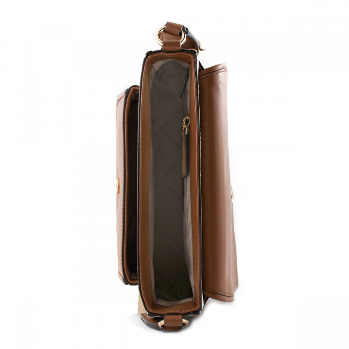 Sac à Bandoulière Michael Kors Bradshaw Beige 24 x 17 x 10 cm