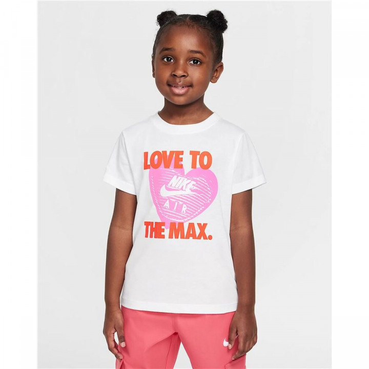 T-Shirt met Korte Mouwen voor kinderen Nike Nkg Love To The Max Graphic Te Wit